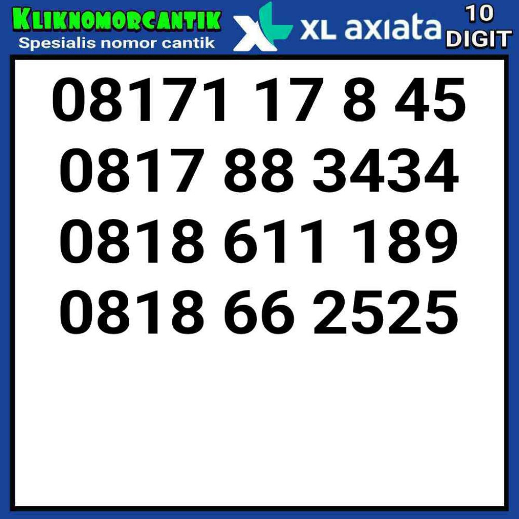 nomor cantik XL 10 Digit 4G&5G kartu perdana XL 10 Angka A9