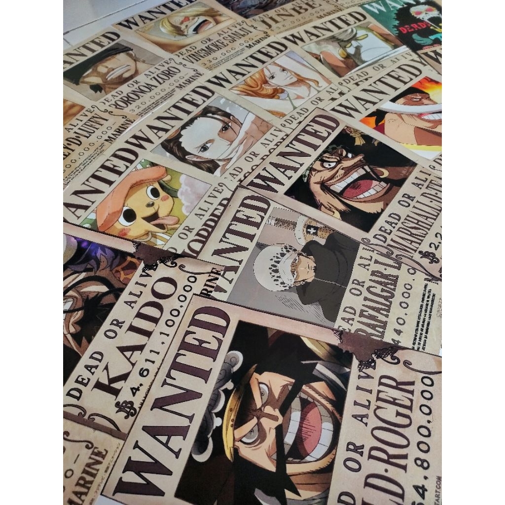 Poster Bounty One Piece Ukuran A4