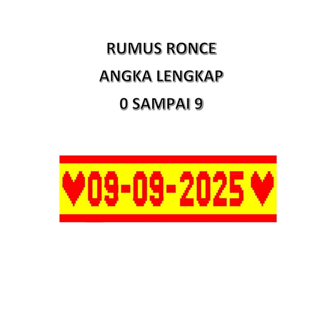 Buku rumus ronce selendang songket angka 0 sampai 9