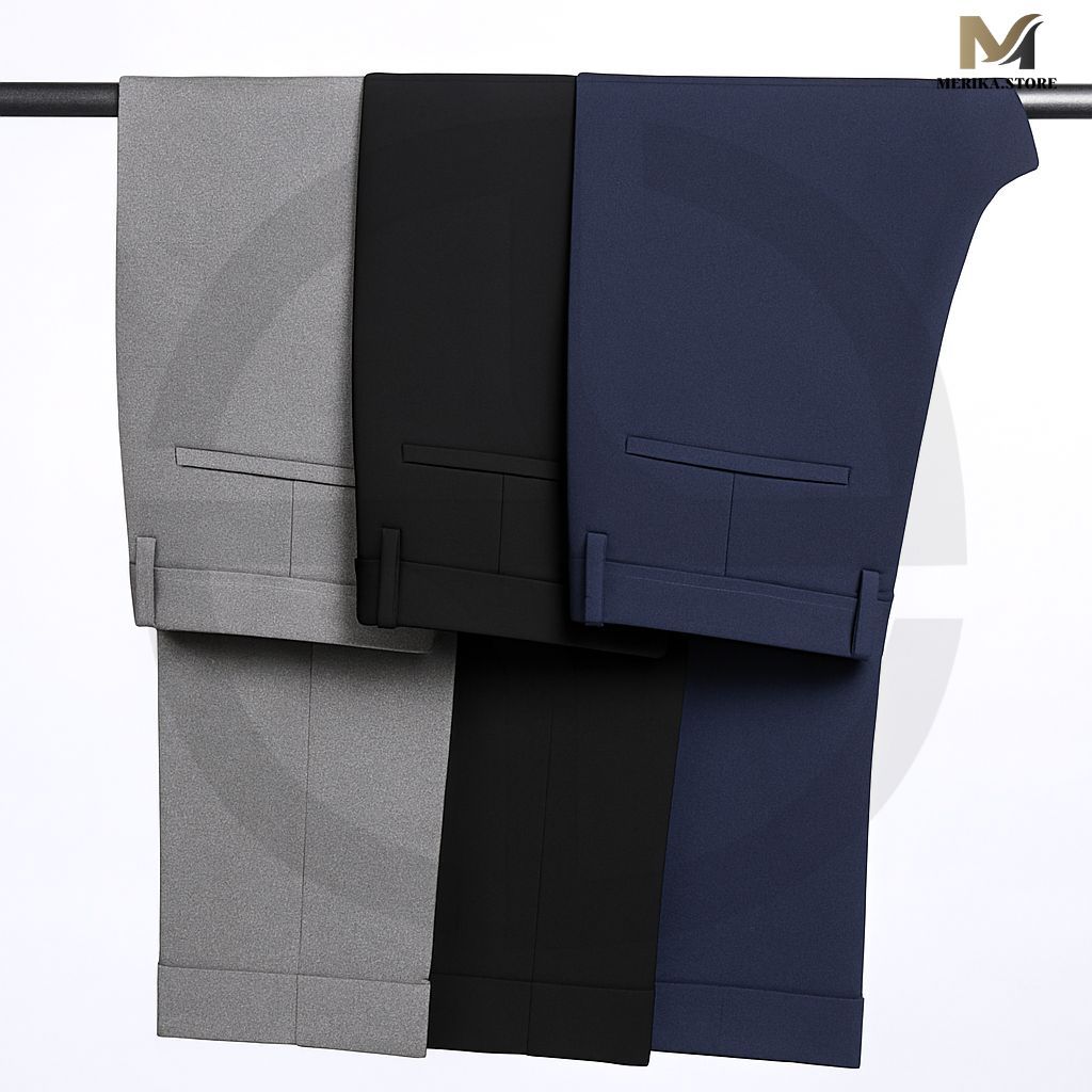 Celana Panjang Kantor Formal Kerja Bahan Dasar Pria Slimfit