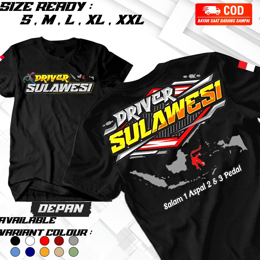 JOJOKAO-DTF | Kaos Driver Sulawesi Tshirt Unisex | Kaos Driver Muda | Baju Sulawesi -