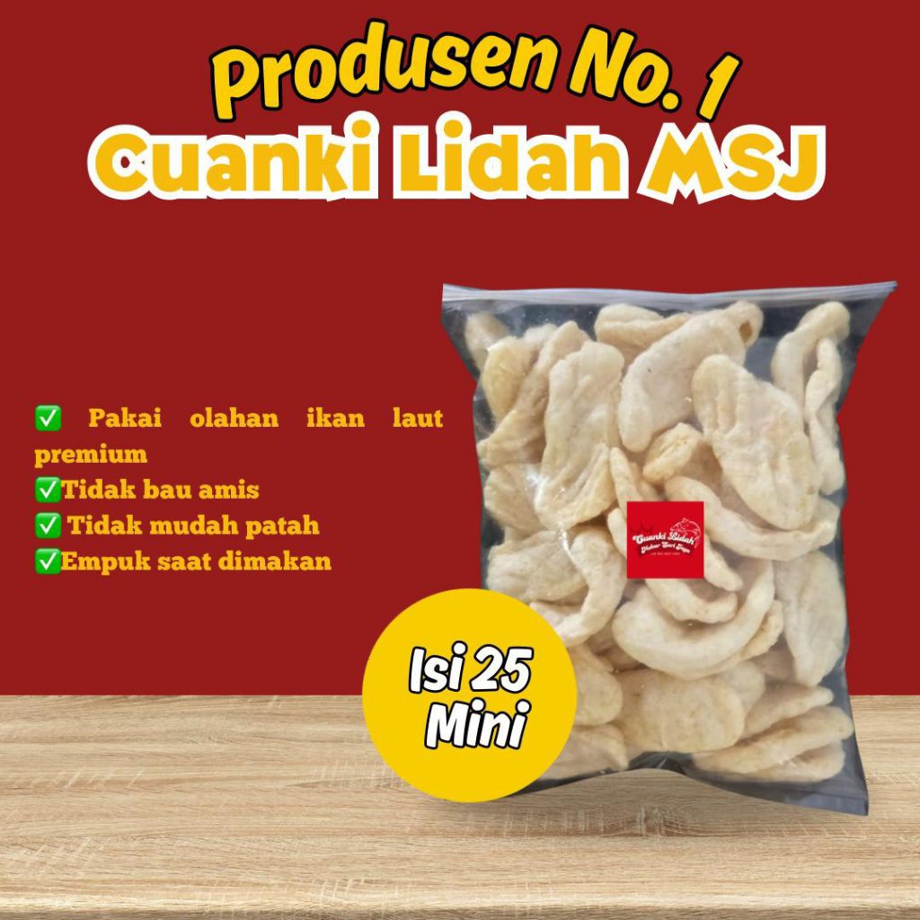 

Cuanki Lidah Mini isi 25 enak dan gurih MSJ