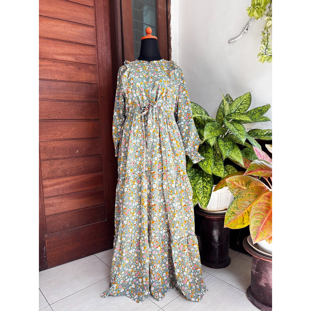Gamis Ceruti Bunga Kecil