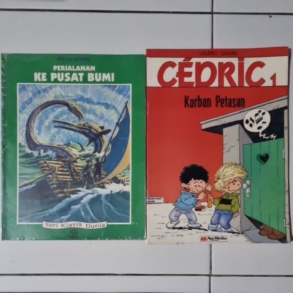 Buku Berilustrasi Perjalanan ke Pusat Bumi by Jules Verne | Komik Cedric Korban Petasan by  Laudec C