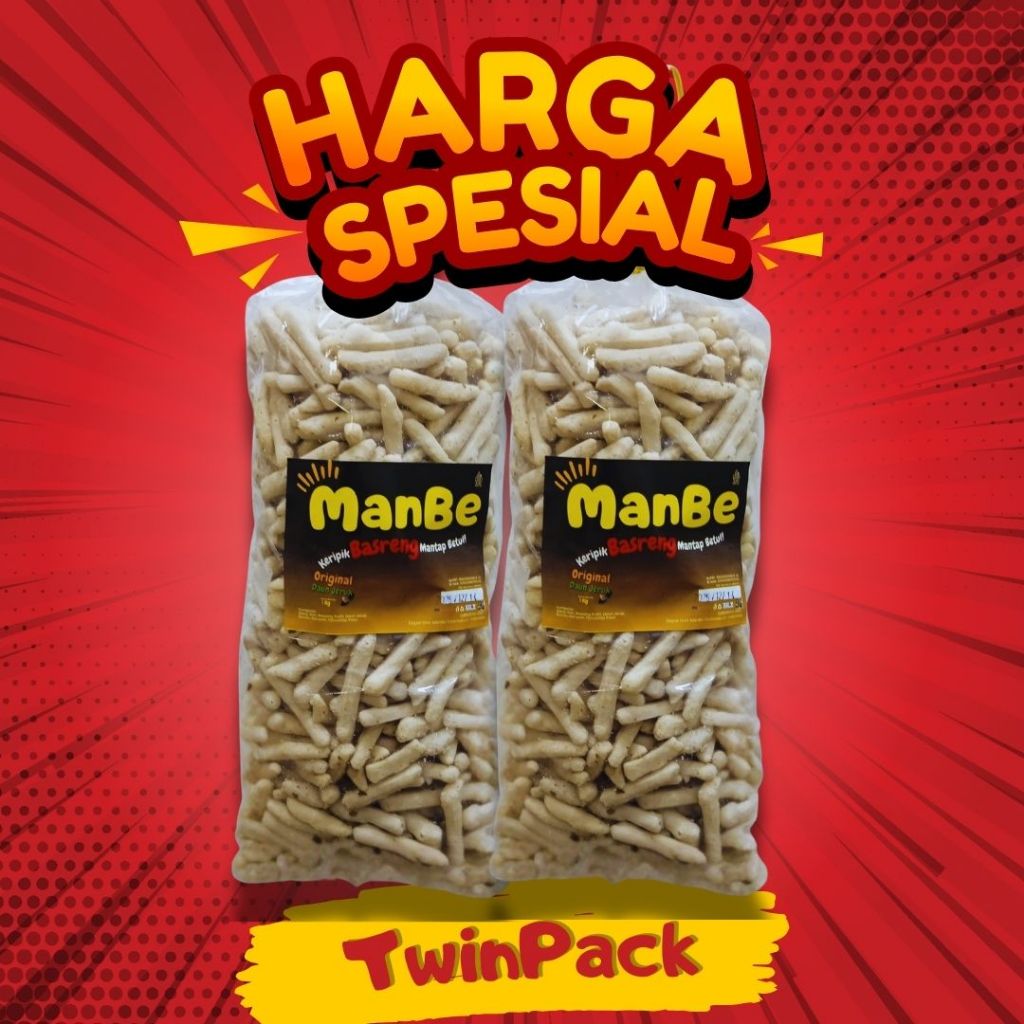 

NgemlYuk - 1kg TwinPack Basreng Original Daun Jeruk - Renyah dan Gurih untuk Ngemil by MANBE - Basreng Kemasan Pouch - Basreng Kemasan Standing - Basreng Kemasan Ziplock - basreng kemasan pouch daun jeruk