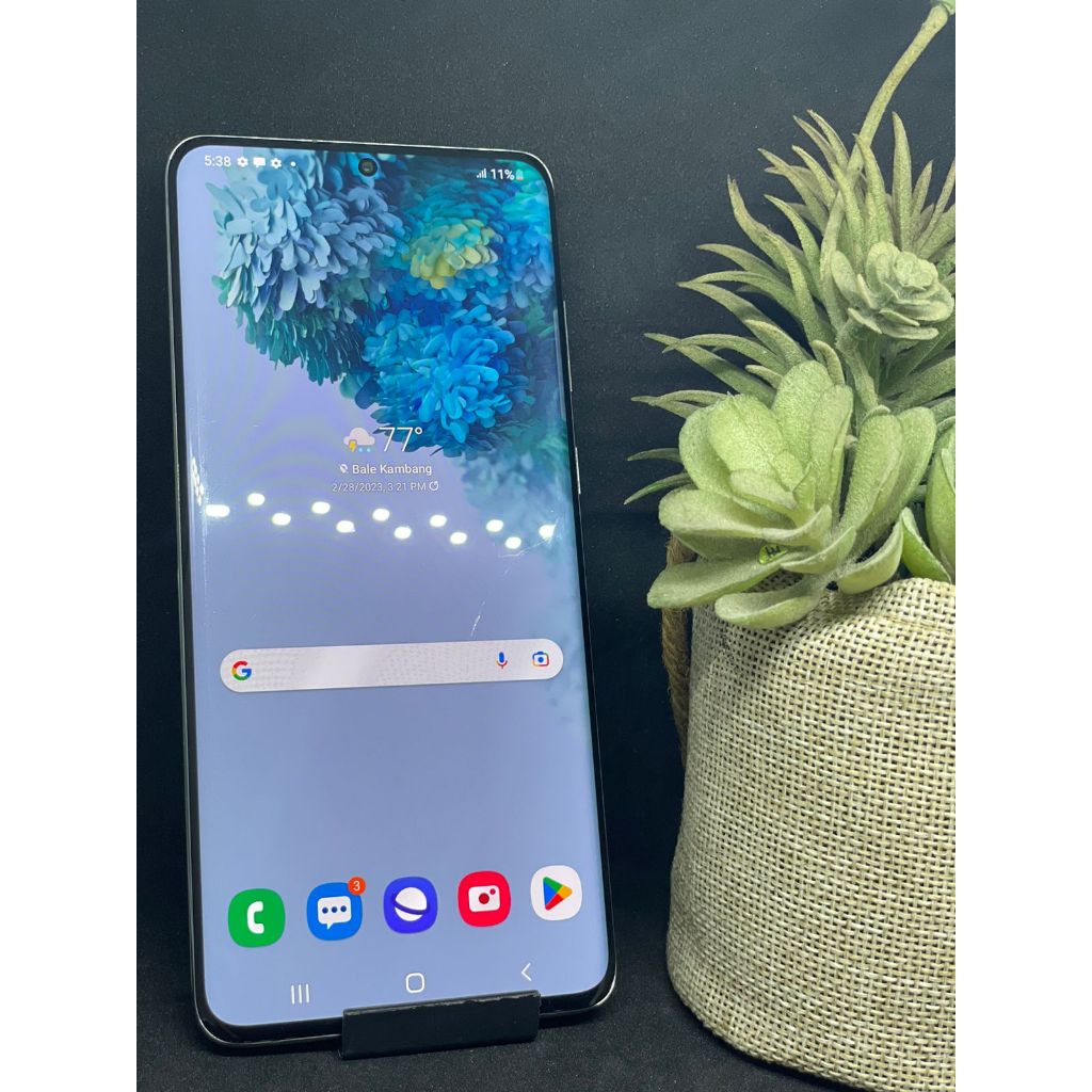 SAMSUNG S20 PLUS 12/128GB - BATANGAN - LCD & BACKDOR RETAK - COD SURABAYA