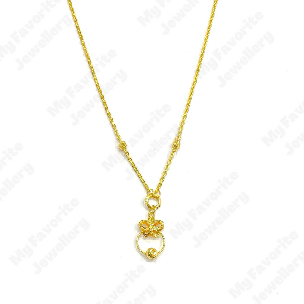 Kalung Emas Kupu Ring Emas Asli Kadar 700 16K