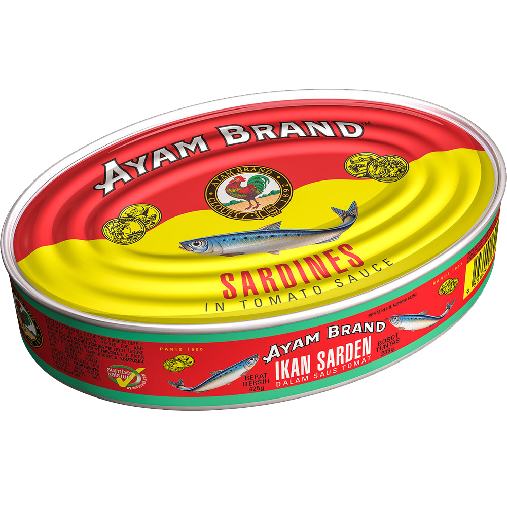 

Ayam Brand Sardine Oval 425gr – Sarden Berkualitas dalam Saus Tomat