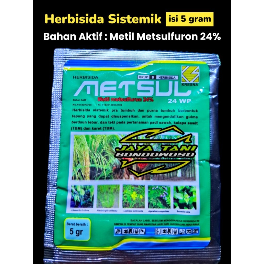 Herbisida sistemik, Metsul isi 5 gram