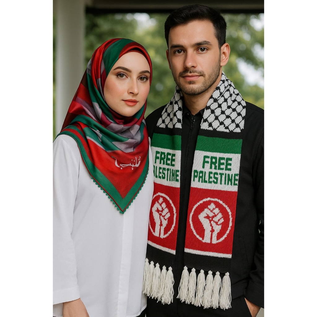 Syal Rajut Palestina, syal palestia pria wanita tebal termurah FREE PALESTINA