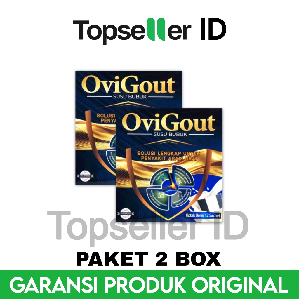 

2 Box Ovigout Susu Asam Urat Dan Nyeri Tulang Sendi 100% Original Asli