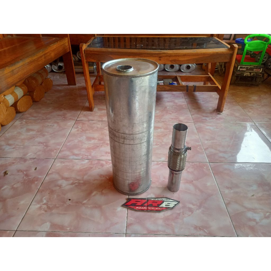 satu paket flexsibel ngir dan tabung standar knalpot mobil Isuzu panther