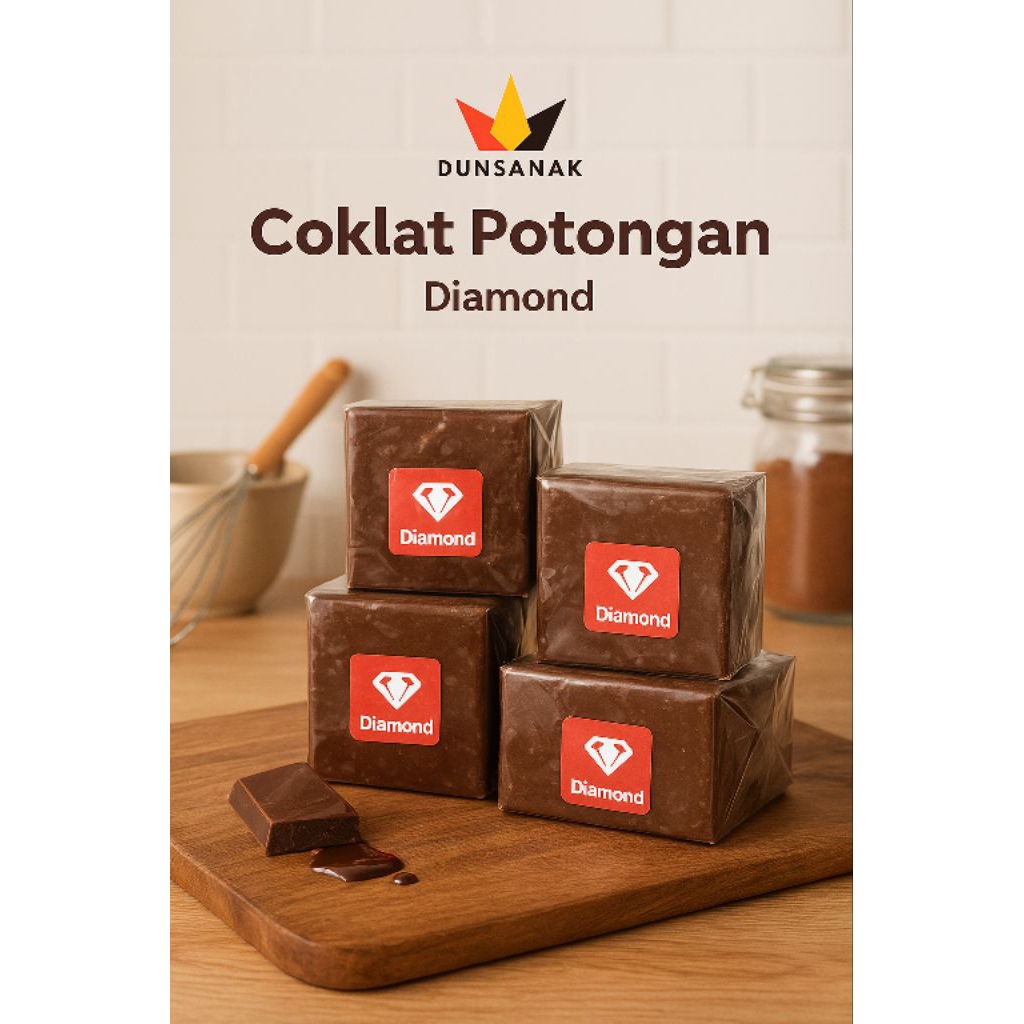 

Coklat Blok Diamond (-+ 250 Gr) / Diamond Chocolate Compound Dark 250