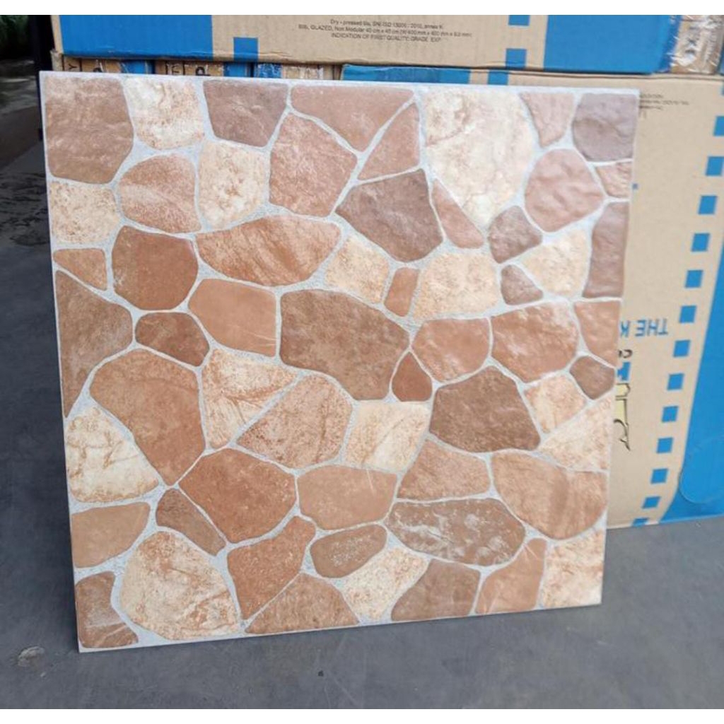 keramik Centro 40x40 motip batu alam - Centro