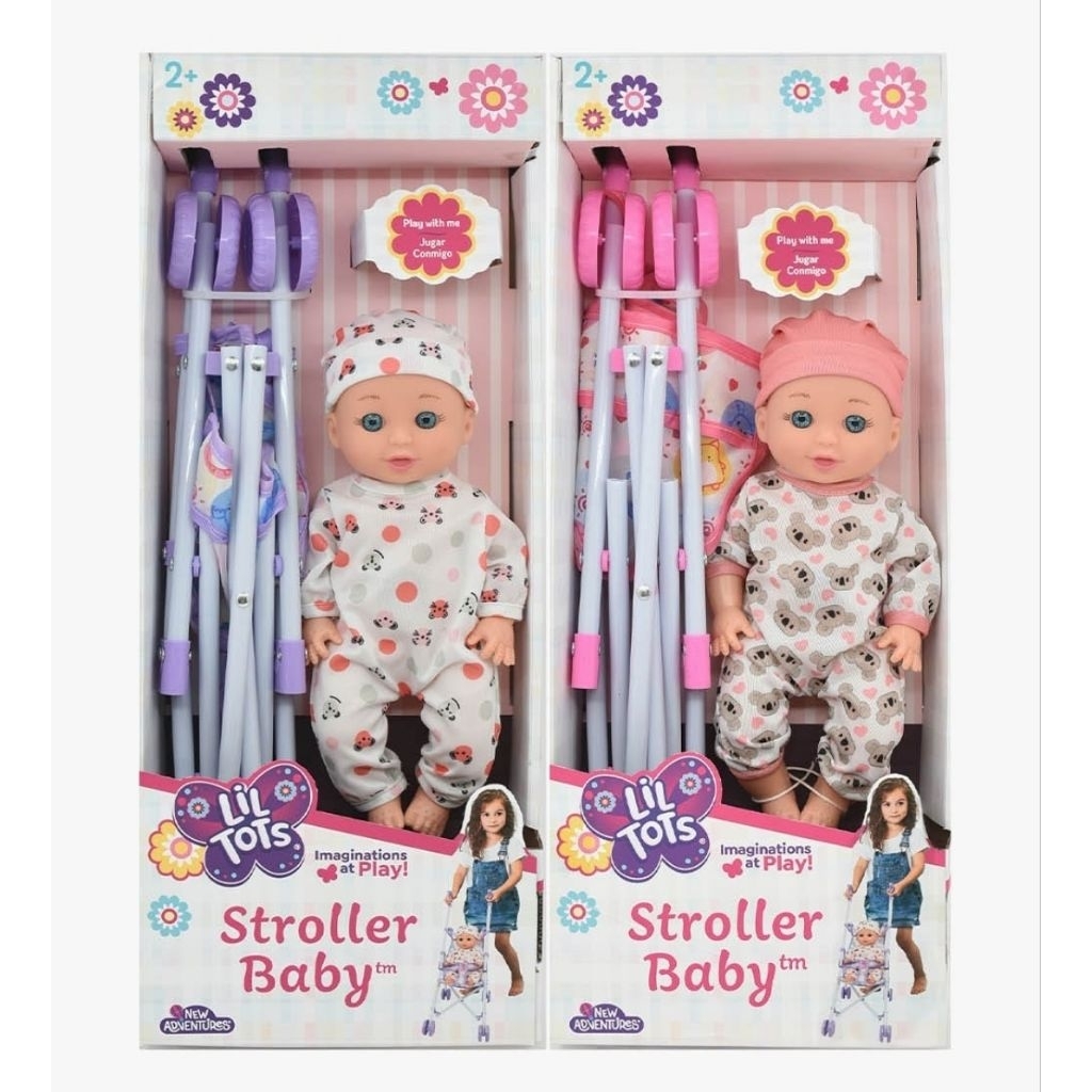 [100% ORIGINAL] KIDZ STATION BABY DOLLS STROLLER  BONEKA STROLER KERETA DORONG MAINAN ANAK PEREMPUAN