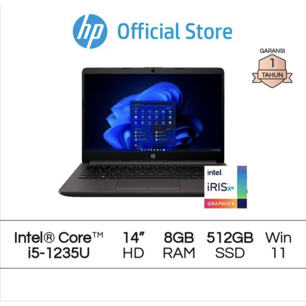 Laptop HP 240 G9 Core i5 Iris X 8GB RAM 512GB SSD Windows 11 14 inch