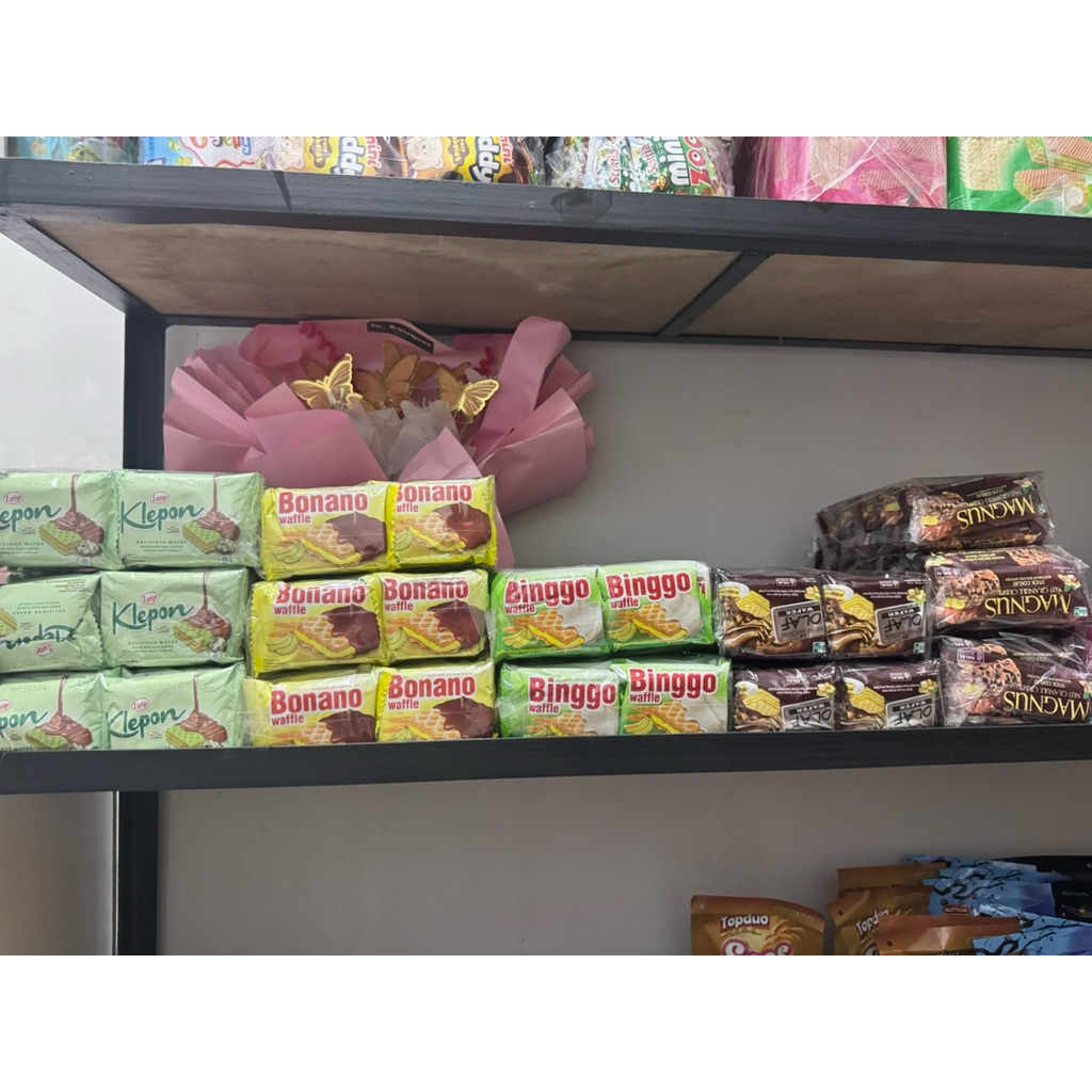 

{free soklet!} [Paket 20 & 40 pcs] Wafer/Waffle Chocolate, Klepo, pisang cokat dan pisang susu! food makanan cemilan manis kering murah