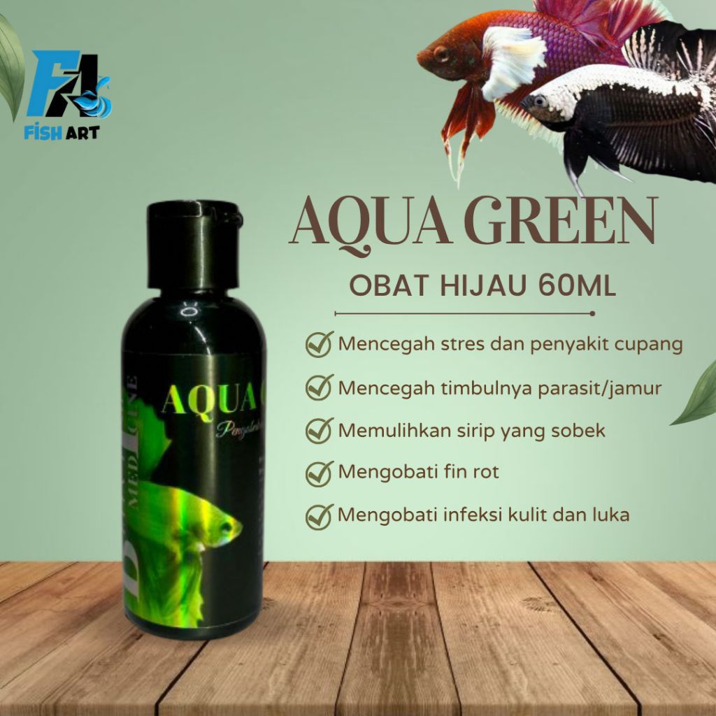 OBAT HIJAU IKAN CUPANG | AQUA GREEN 60ml