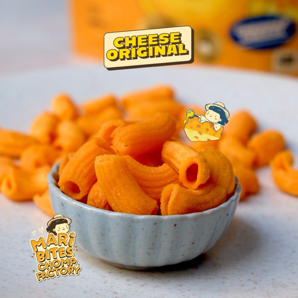 

CHEDDAR CHEESE Mari Bites Chomp Factory Mac and Cheese Makaroni Keju