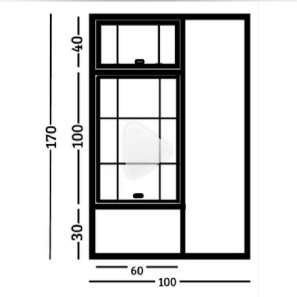 kusen jendela kaca mati dan hidup