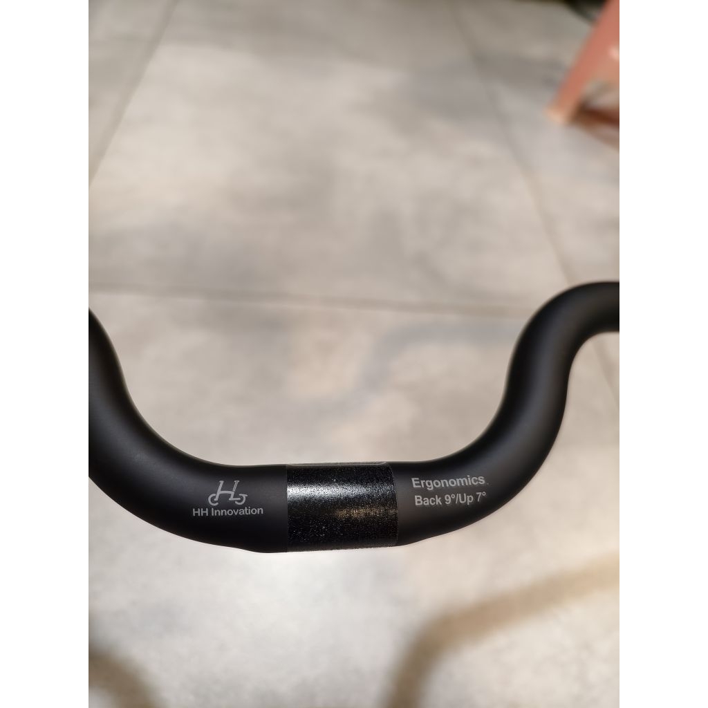Handlebar Stang H&H Carbon hitam Middle Rise Original bromptonN