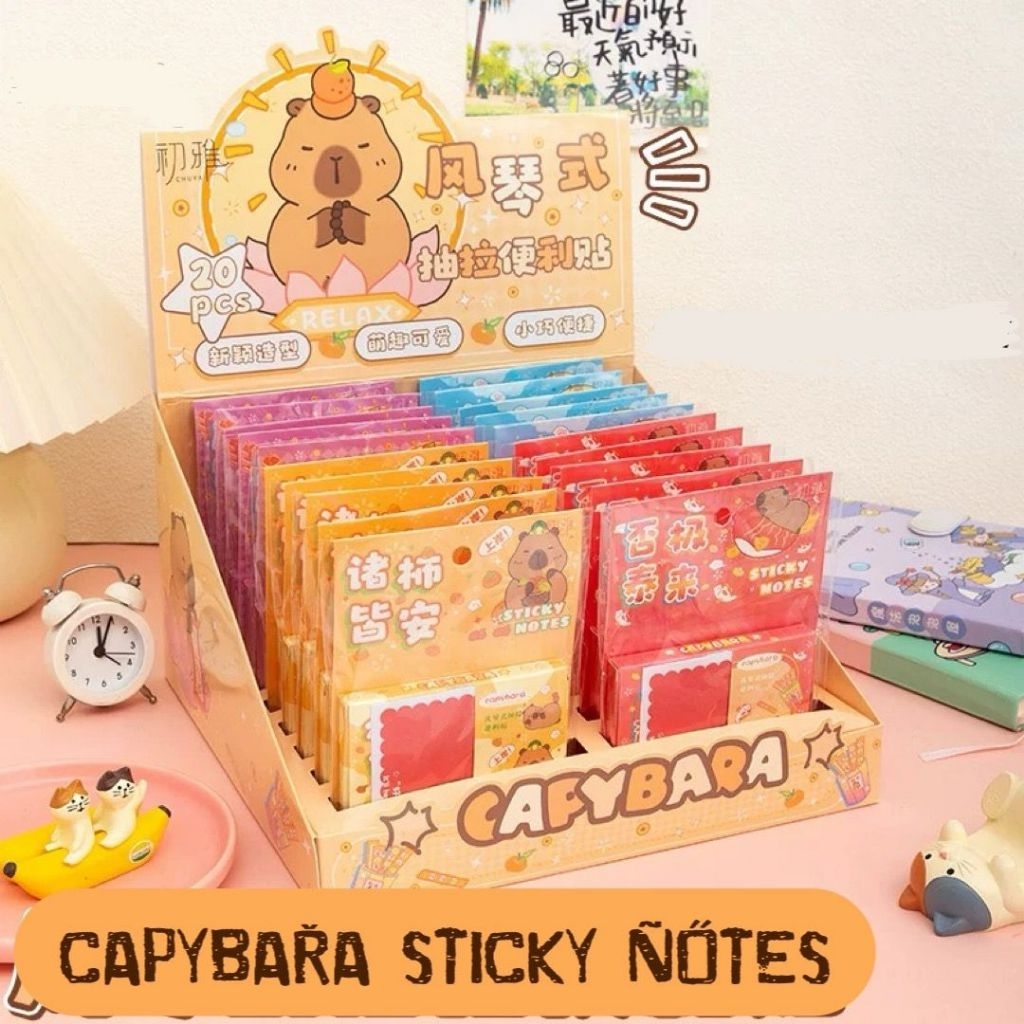 

(PA044) Capybara sticky notes | Notes kecil sticker buku tulis | Post It Notes | Memo Note | Tempelan Kertas Catatan | Memo Pad Sticky Paper