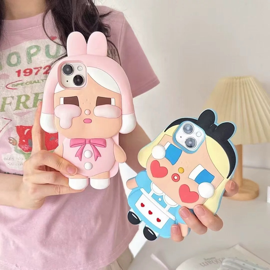 [Ready] 3d couple pink blue sillicone cute baby case iphone 13/14/15/16/17 case