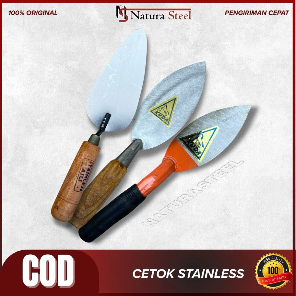 Cetok Stainless cetok galur sendok Semen asli