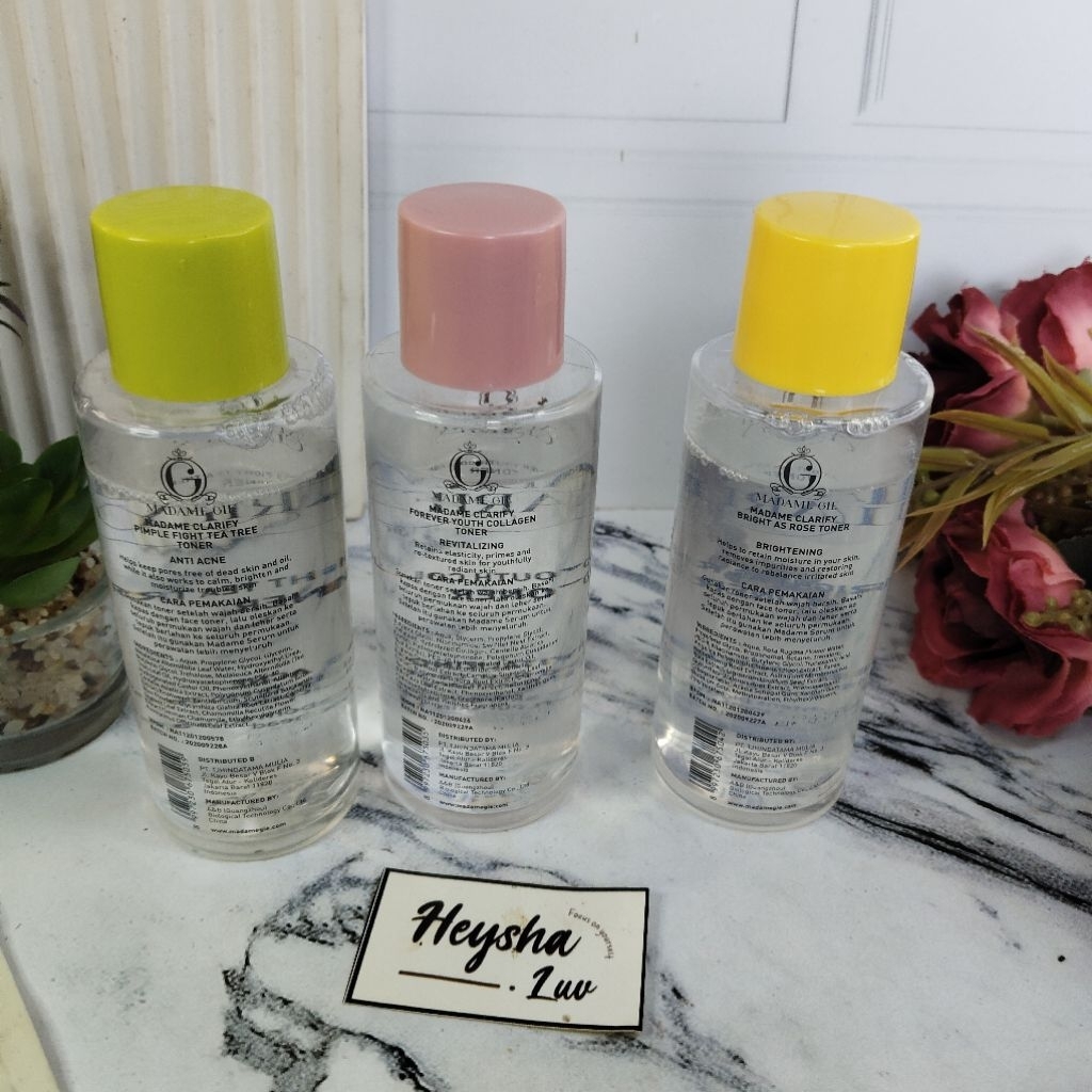 (Baca Deskripsi) Madame Clarify Face Toner, Pimple Fight Tea Tree Toner, Forever Youth Collagen Tone