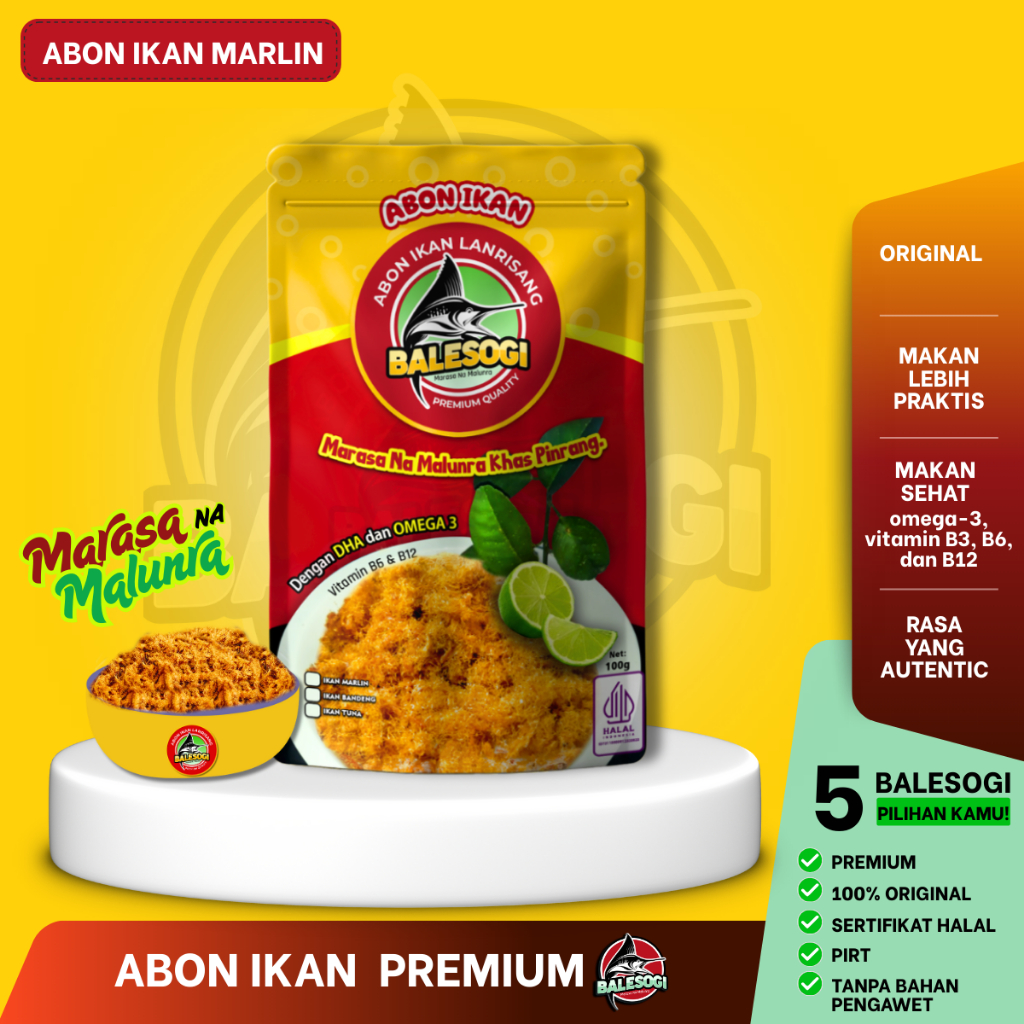 

BALESOGI Abon Ikan Marlin 100g Gurih,Original, Kemasan StandingPouch