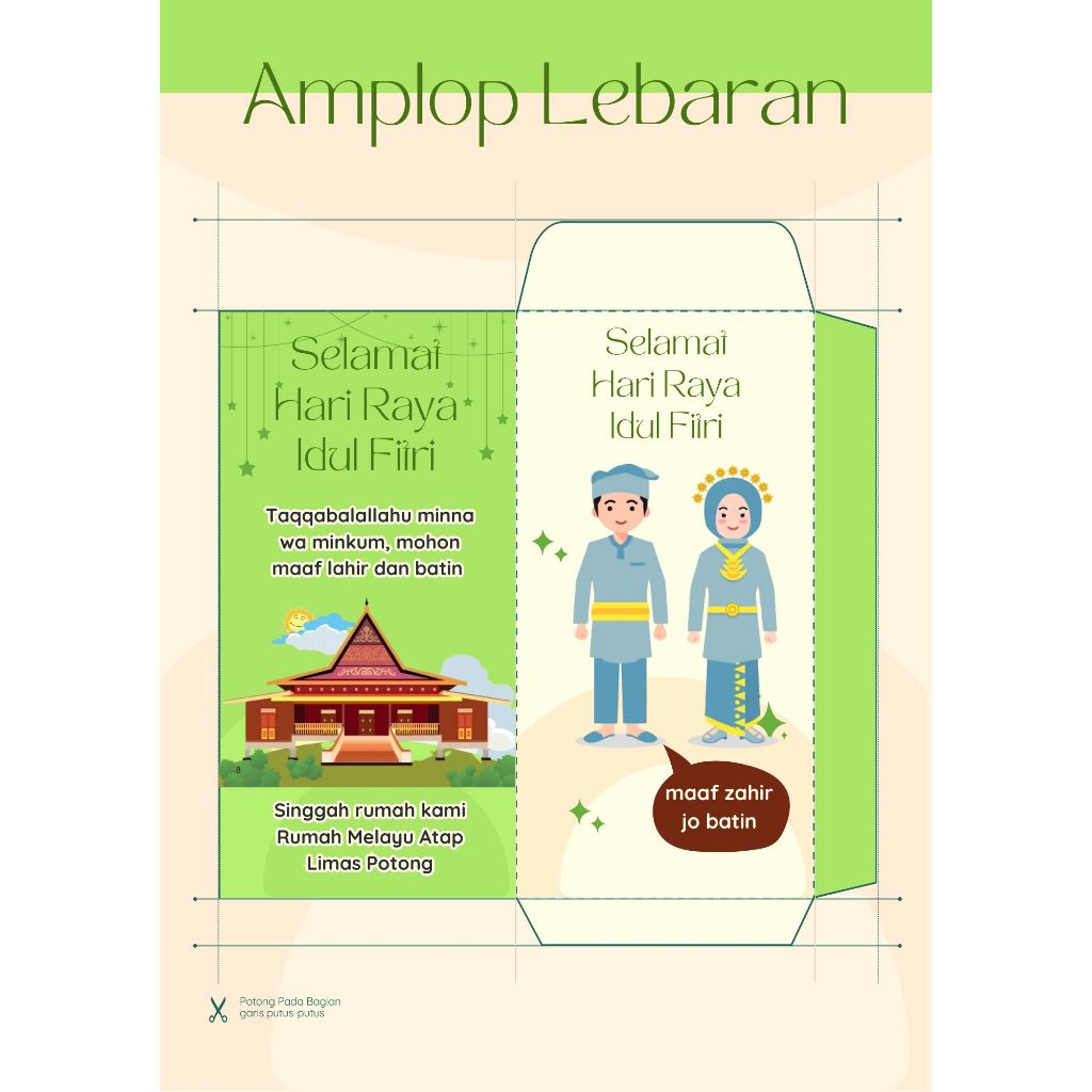

(RIAU) AMPLOP LEBARAN SERI ADAT (ISI 100)