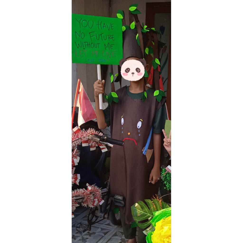 kostum pohon / preloved baju kostum / kostum karnaval