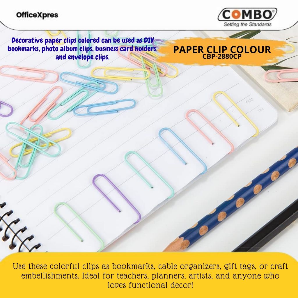 

Paper Clip Colour Pastel 2880CP / Cotton Candy Series Paper Clip 3cm / Klip Kertas Warna / Penjapit Kertas Warna Warni COMBO