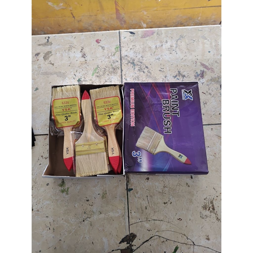 

KUAS UKURAN 3 IN | KUAS UNTUK CAT | DI JUAL PER SATU PAK ( ISI SATU LUSIN )