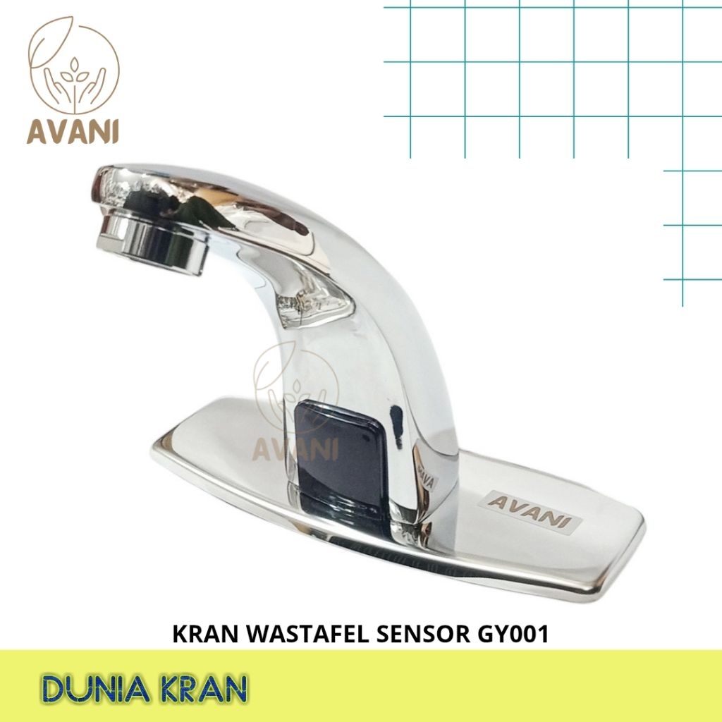 KRAN SENSOR OTOMATIS WASTAFEL SENSOR AUTOMATIC FAUCET BRASS AVANI GY001