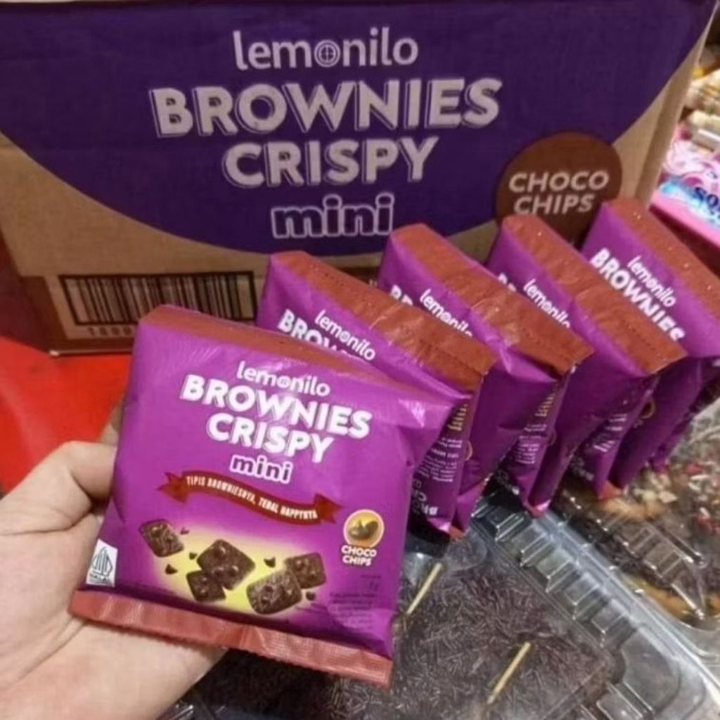 

LEMONILO Cemilan Brownies Kering Sehat 10 Renceng Enak Rasa Coklat nya