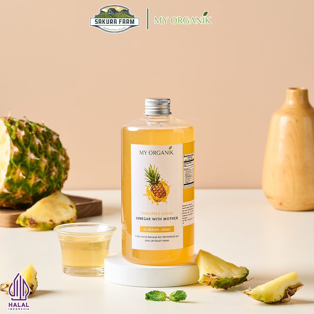 

My Organik Pineapple Cider Vinegar | Cuka Nanas Organik Tanpa Campuran 500ml