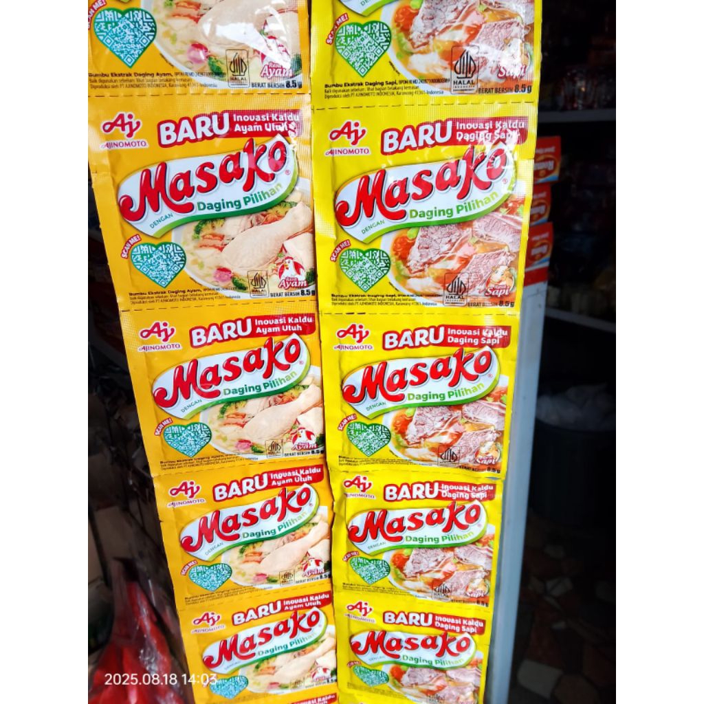 

Bumbu kaldu Masako Renceng 12 sachet