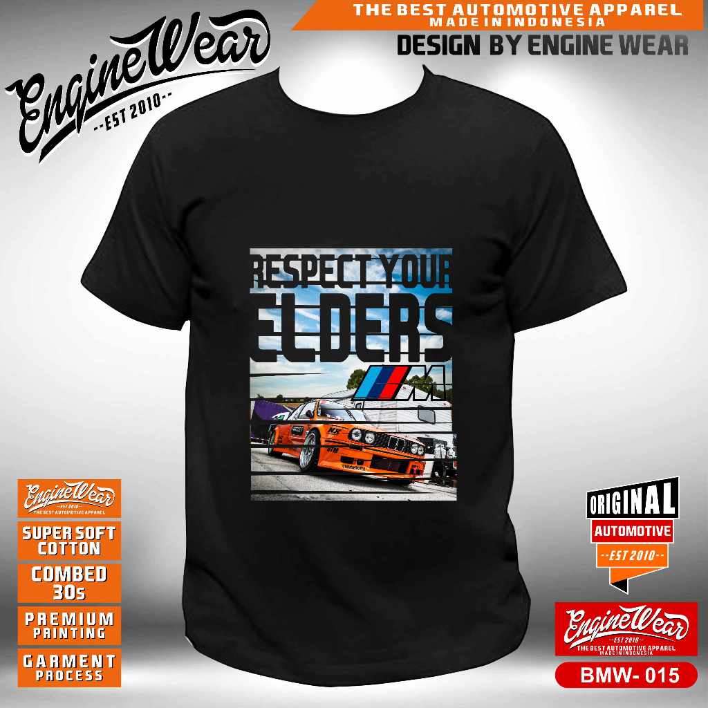 kaos BMW bimmer m3 e30 e34 e36 e46 e38 e90 seri 7 kaos otomotif automotive tshirt mobil baju balap s