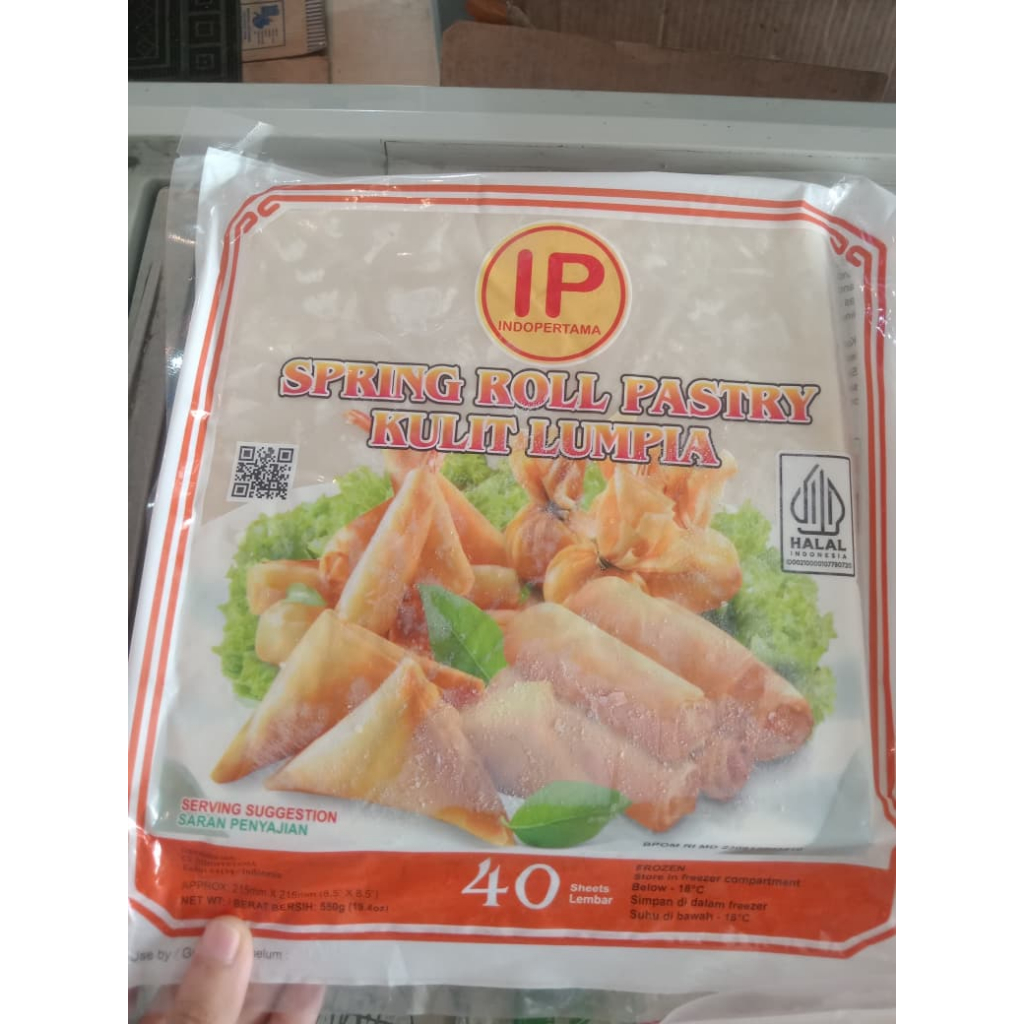 

KULIT LUMPIA IP SPRING ROLL PASTRY ISI 40 LEMBAR UK 215 X 215