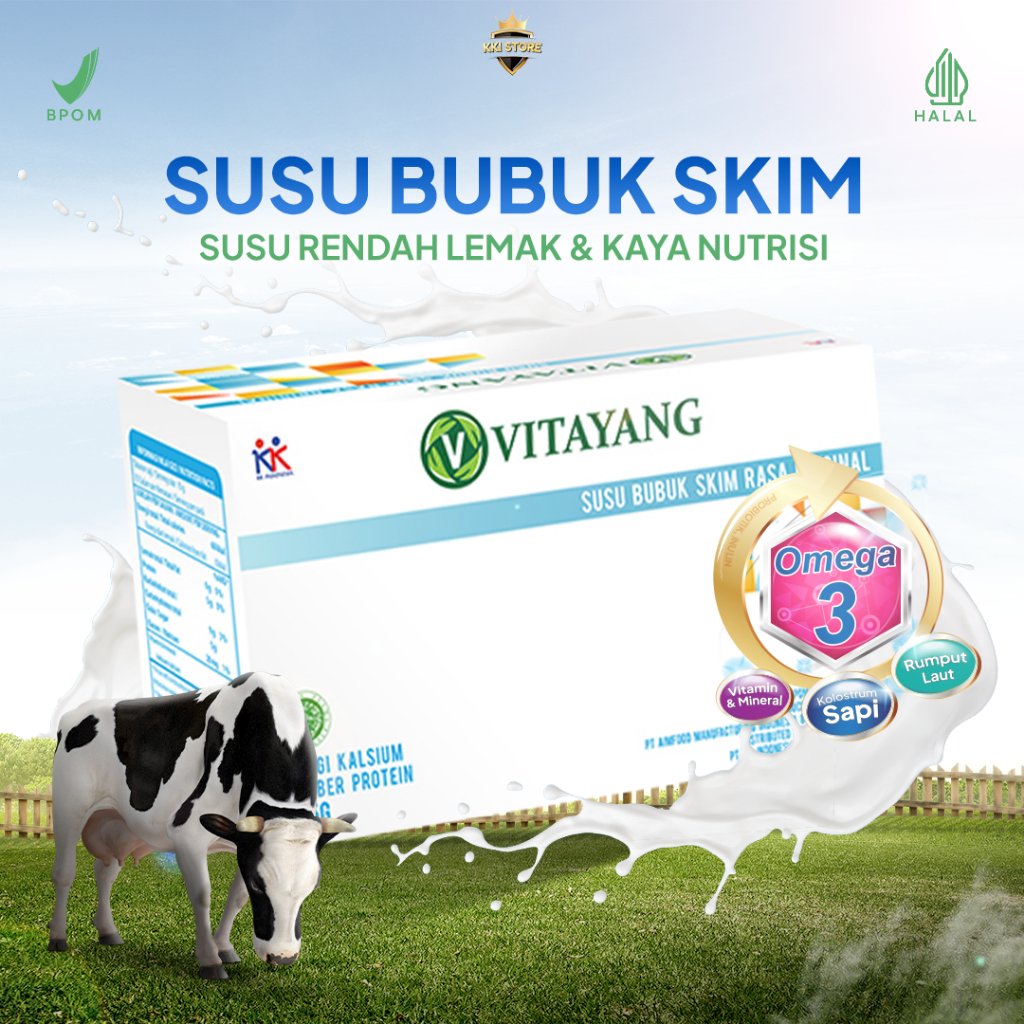 

Vitayang Susu Bubuk Skim Rasa Original [15 Sachet] | Susu Rendah Lemak Untuk Meningkatakan Daya Tahan Tubuh
