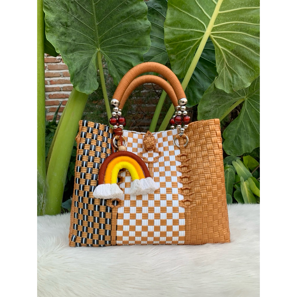 Tas Anyaman Jali Premium Handle Bag Ukuran Besar L Patty