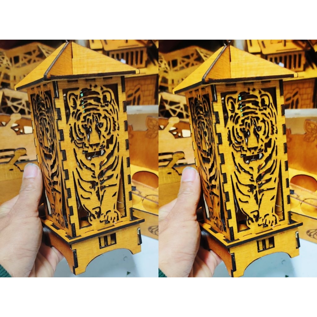 Lentera Lampu led lentera dekorasi karakter macan