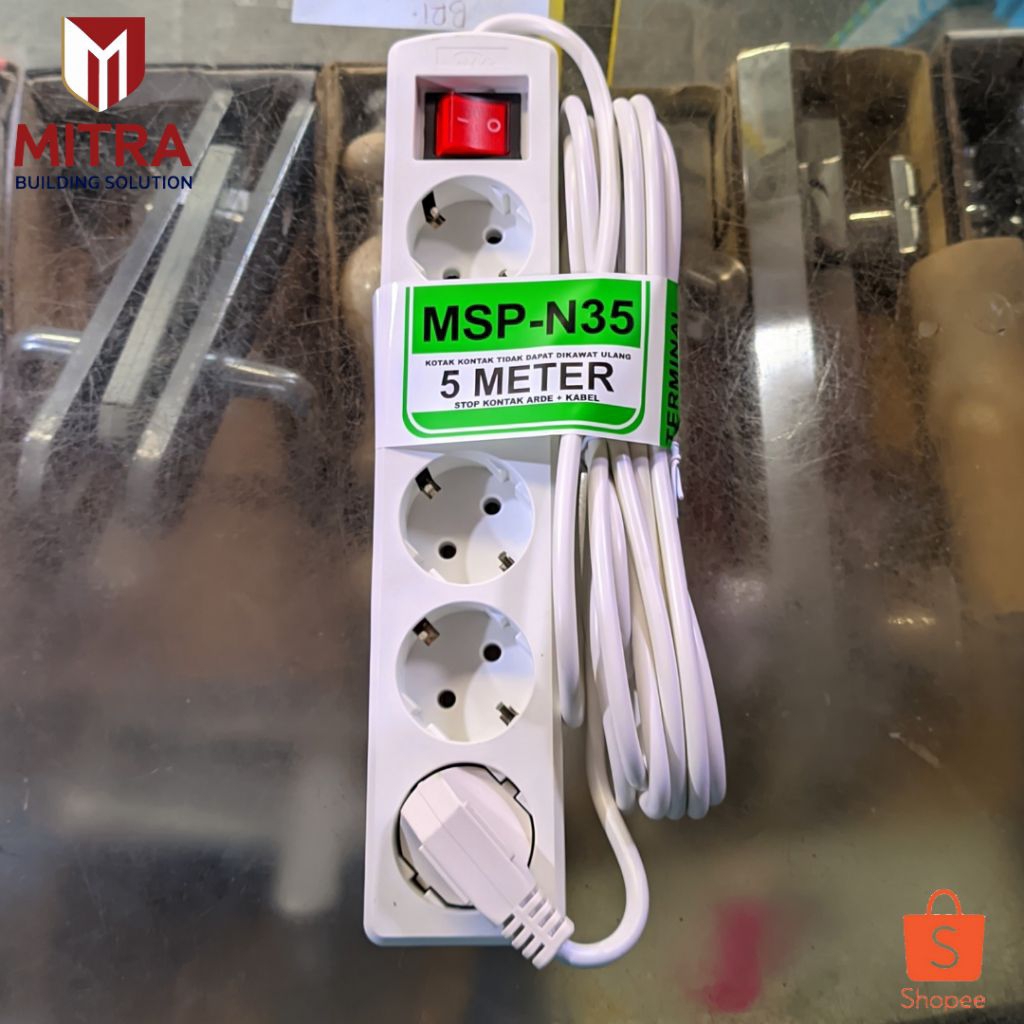 Stop Kontak 5 Lubang + Kabel 5 Meter MYVO / Terminal Kabel 5 Meter SNI