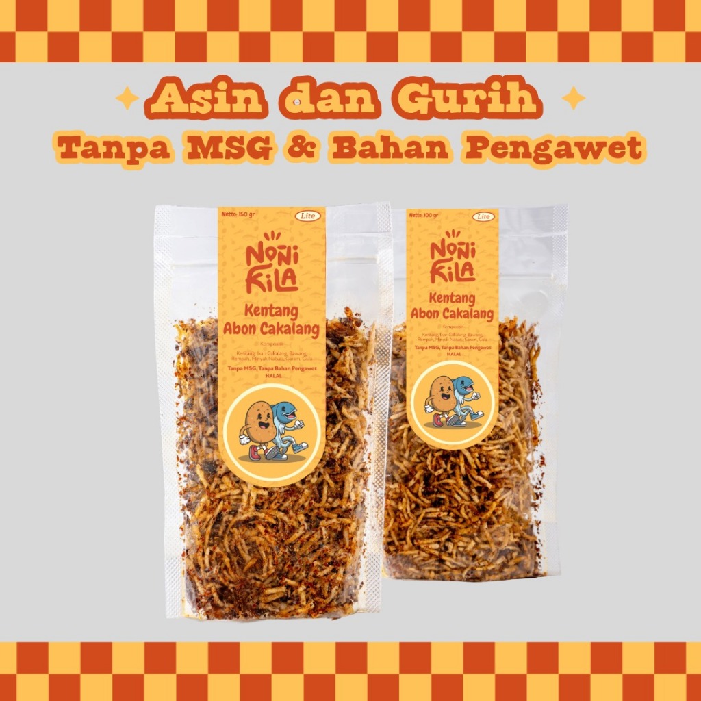 

Kripik Kentang Krispy Abon Cakalang Lite / Kentang Abon Cakalang Tidak Pedas