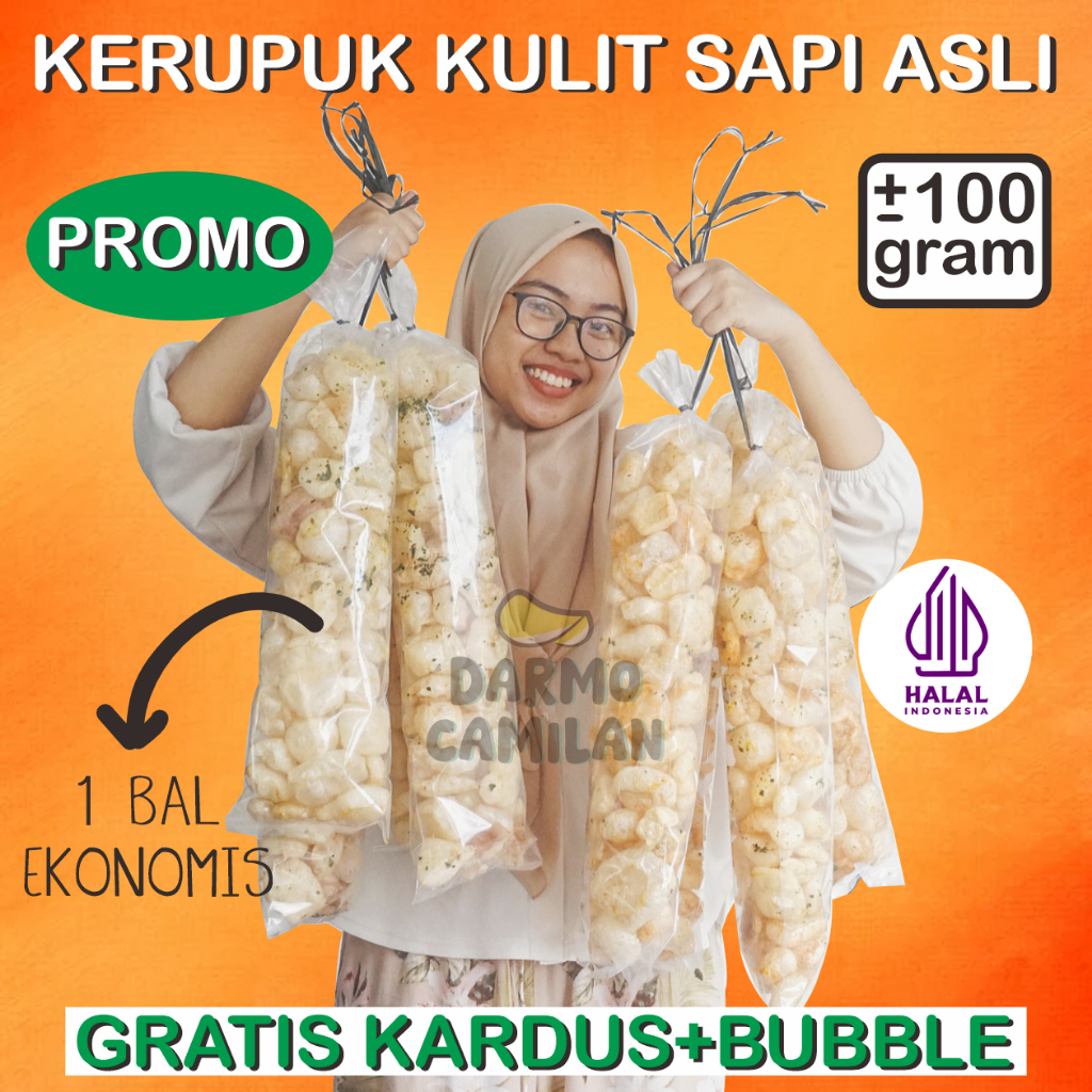 

Krupuk Kulit Sapi 1 Bal Ekonomis HALAL Dorokdok Rambak