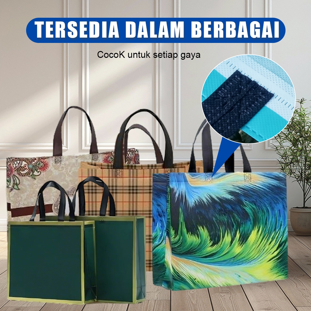 

Tas Spunbond Motif Premium Tahan Air - Goodie Bag Model Kotak - Spoundbond Bag - Tas Hampers Suvenir