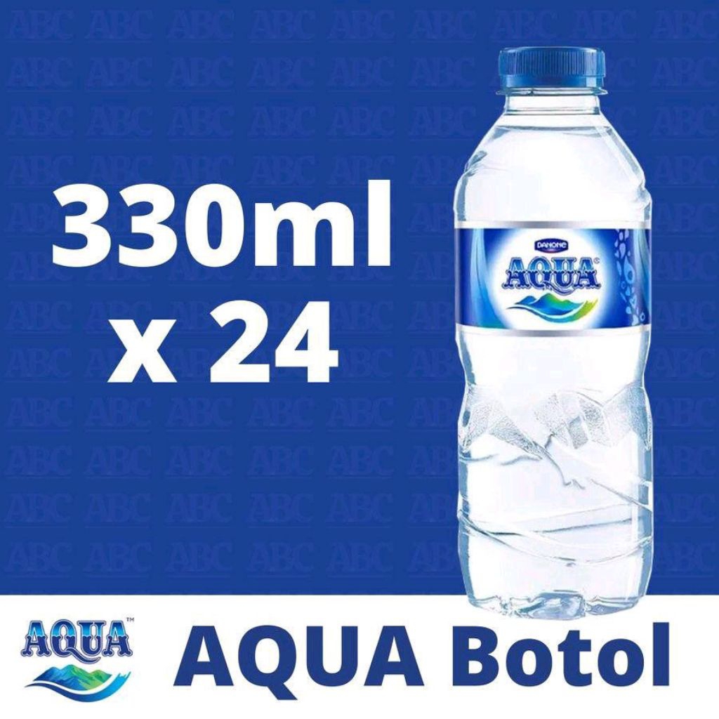 

Air Mineral AQUA Mini/Kecil 330ml x 24 Botol per Karton/Dus Minuman Water