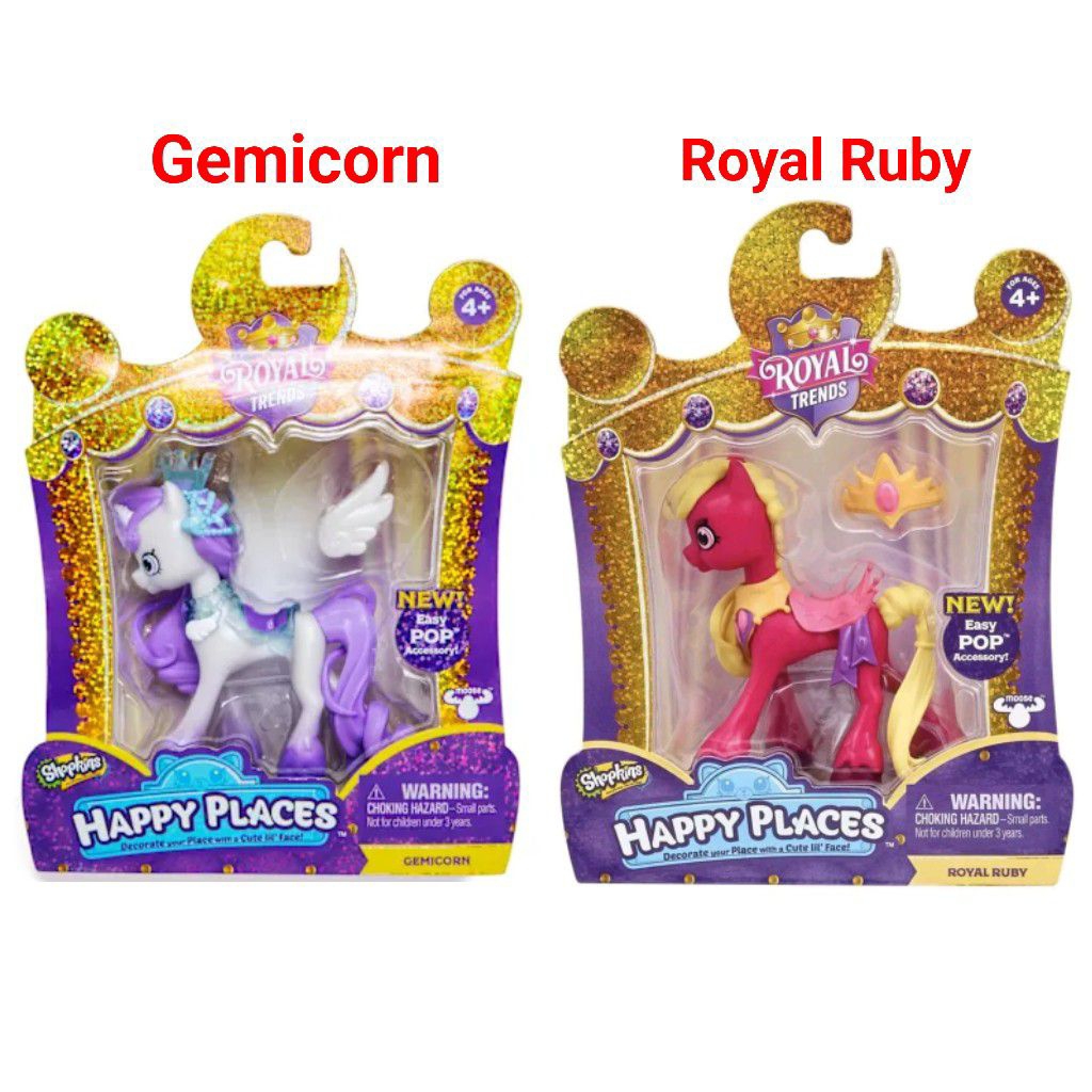 Happy Places Pony Pack Gemicorn or Royal Ruby Shopkins Royal Trends S7
