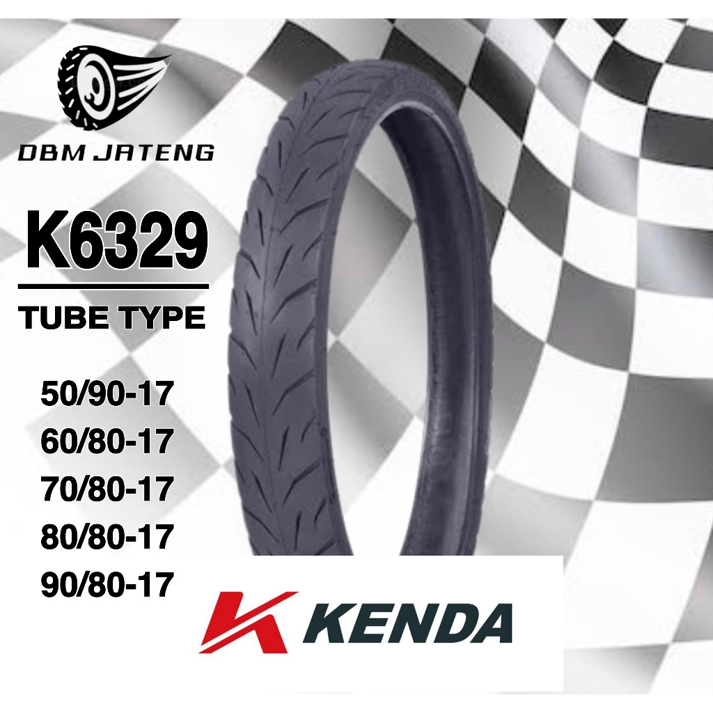 100% ORIGINAL & BARU BAN KENDA K6329 TT NON TUBLES BUKAN TUBELESS RING 17 UKURAN 50/90-17 60/80-17 7